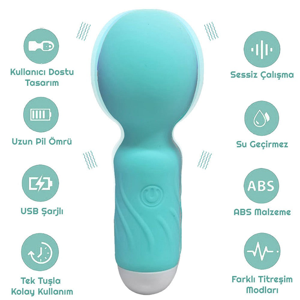 USB Şarjlı Mini Wand Vibratör