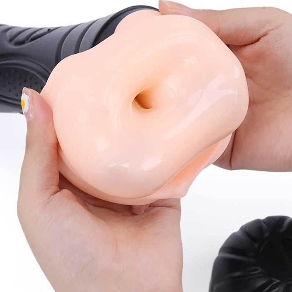 Realistik Titreşimli Büyük Boy Vajinal Vibratör: Çıkarılabilir Tırtıklı İç Yapı ve Hijyenik Tasarım!