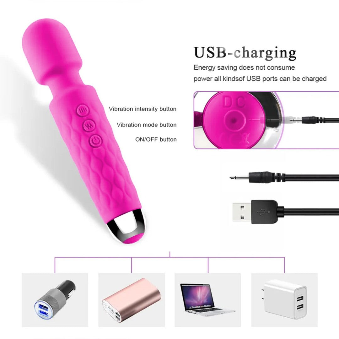 Pembe 8 Hızlı 20 Titreşim Modlu Bükülebilir G-Nokta Vibratör: Şarjlı ve Su Geçirmez!